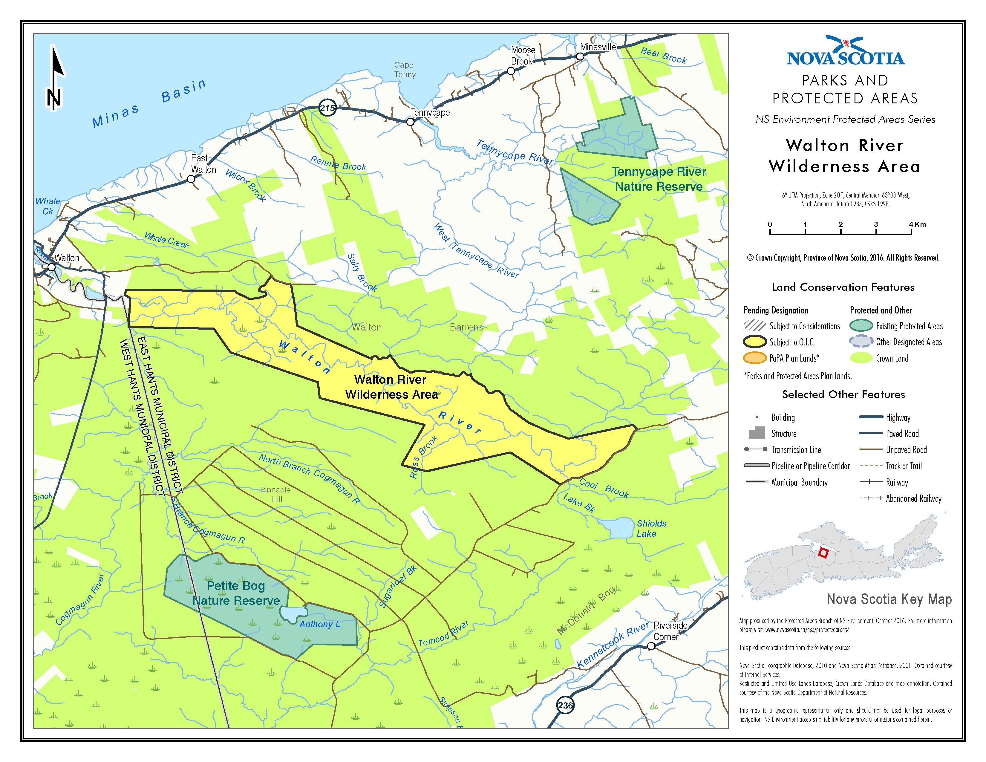 Map Showing Approximate Boundaries of Walton River Wilderness Area